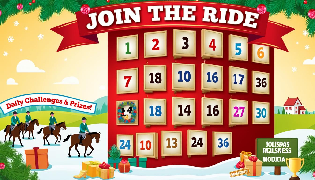 découvrez notre calendrier de l'avent équitation, le cadeau idéal pour tous les passionnés de chevaux. chaque jour, ouvrez une surprise équestre qui éveillera votre amour pour le monde équestre et rendra l'attente des fêtes encore plus excitante !