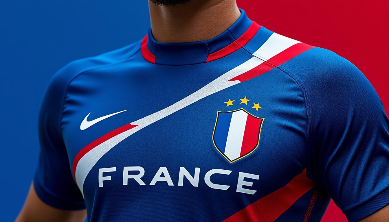 découvrez le maillot de l'équipe de france lors de la coupe du monde au japon, alliant tradition et modernité. un symbole d'élégance sportive qui célèbre l'héritage du football français tout en intégrant des innovations contemporaines.