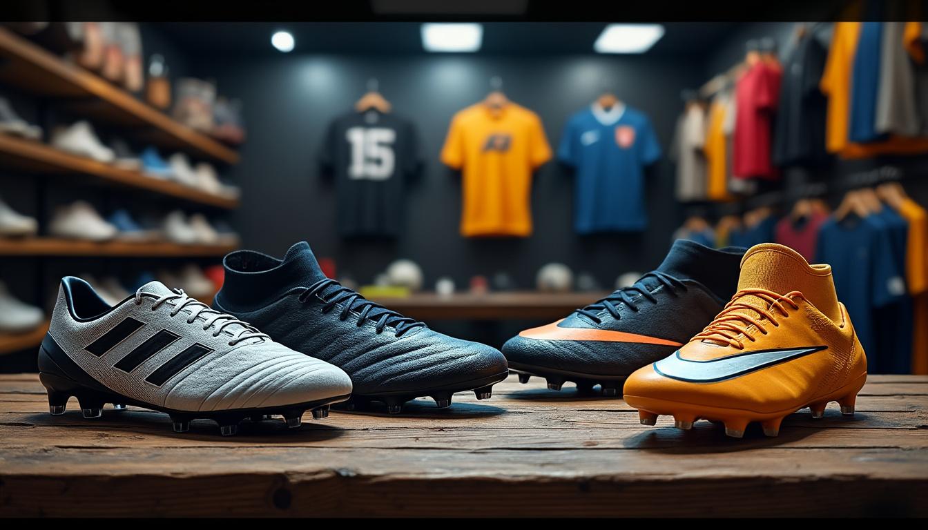 découvrez comment choisir les meilleurs crampons de foot en ligne : conseils sur les caractéristiques essentielles, les matériaux, les types de terrains, et les avis des utilisateurs pour faire le bon choix et optimiser votre performance sur le terrain.