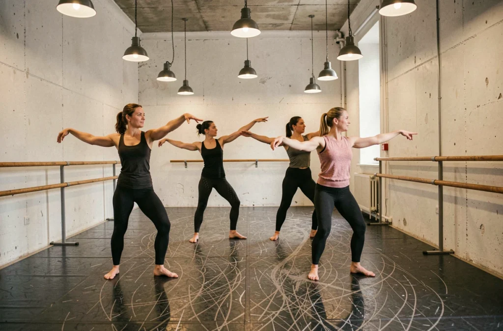 Cours de danse jazz et contemporaine dans le cadre intimiste de L'Atelier 9 à Lyon